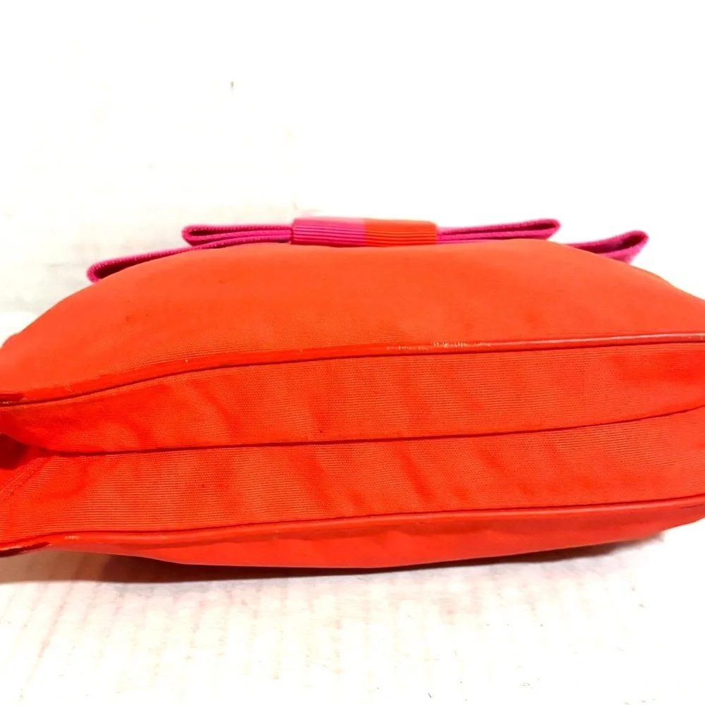 Kate spade orange & pink canvas crossbody handbag - Picture 5 of 11